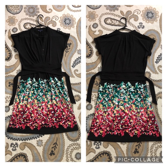 Black and floral Gap dress - Picture 2 of 2